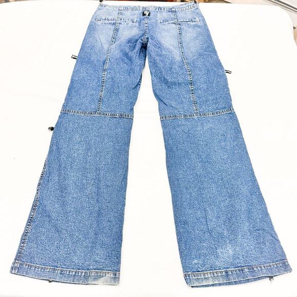 Marithe Francois Girbaud Cargo Pant Y2K Vintage Denim Jeans Wide Leg Size 30 - Picture 3 of 10